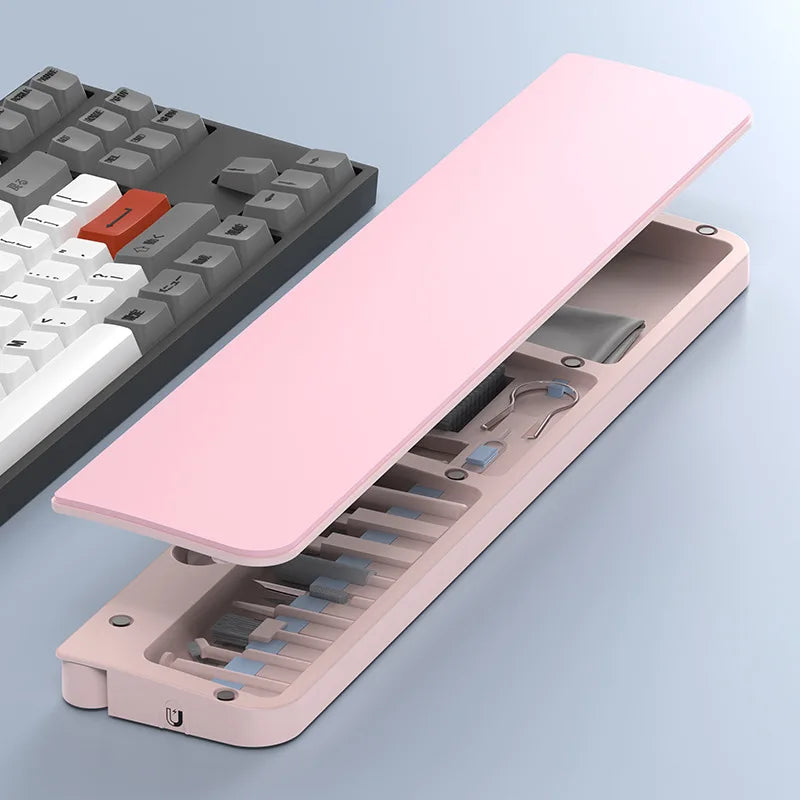 22-in-1 Multifunctional Cleaning Set Office Wristband Keyboard Support Leather Sponge Hand Holder Keyboard Palm Tray