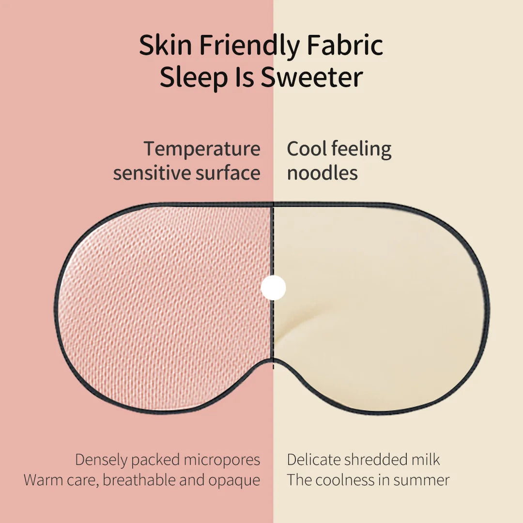 Jordan&Judy Sleeping Eyes Mask Warm and Cool Double-sided Available with Adjustable Strap Blocks Light Reduces Puffy Eyes Gifts
