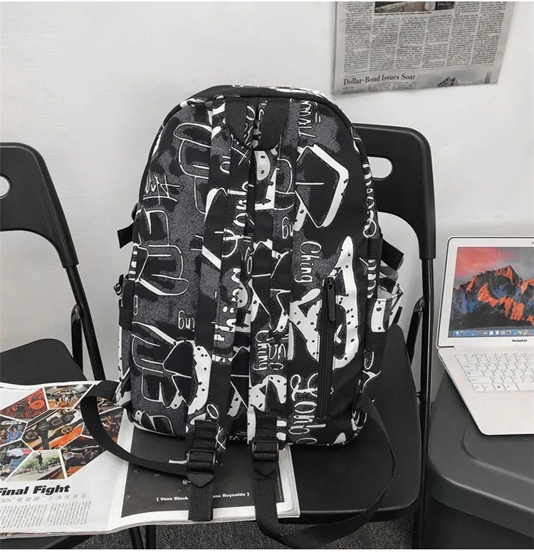 middle high school backpack for teenage boys cool school bag college student backpack large capacity schoolbag for boy cute doll