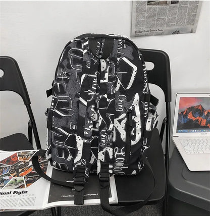 middle high school backpack for teenage boys cool school bag college student backpack large capacity schoolbag for boy cute doll
