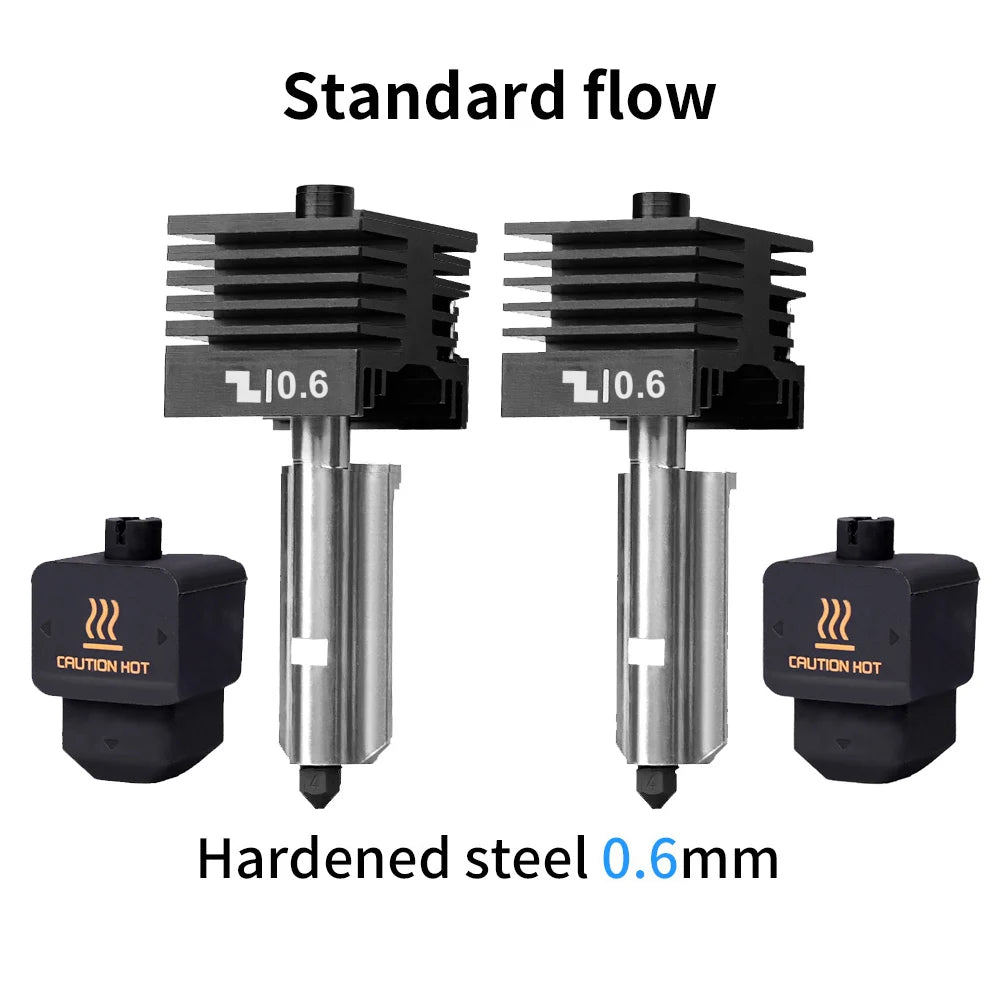 New High Quality H2D H2S H2C Hotend Kit with 0.2/0.4/0.6/0.8mm Hardened steel Nozzle Replace Hotend Kit For Bambu H2D A1/A1mini