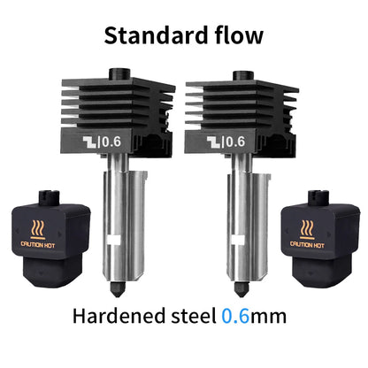 New High Quality H2D H2S H2C Hotend Kit with 0.2/0.4/0.6/0.8mm Hardened steel Nozzle Replace Hotend Kit For Bambu H2D A1/A1mini