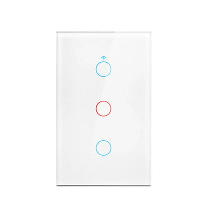 Tuya App US WiFi Smart Wall Switch 1/2/3/4 Gang No Neutral Wire Touch Sensor LED Light Switches Smart Home Alexa Google Home