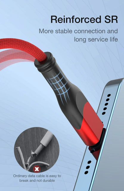 PD 27W Fast Charge Cable For iPhone 14 13 12 11 Pro Max X 6 7 8 Plus SE iPad USB Type C To Lighting Data Charger USBC Wire 2M 3M