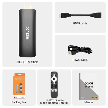 DQ06 ATV Mini TV Stick Android12 Allwinner H618 Quad Core Cortex A53 Support 8K Video 4K Wifi6 BT Remote TVBox Media player