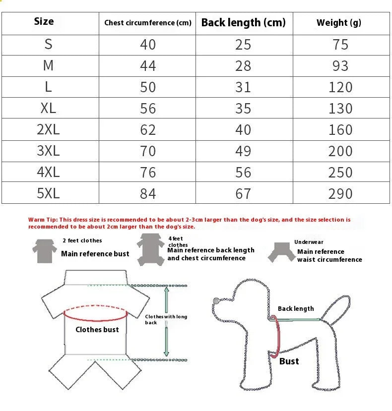 Fashion Dog Coat Clothes, Trendy Embroidered Dog Autumn and Winter Cotton Clothing, Pet Clothing, Thickened Warm Down Clothing