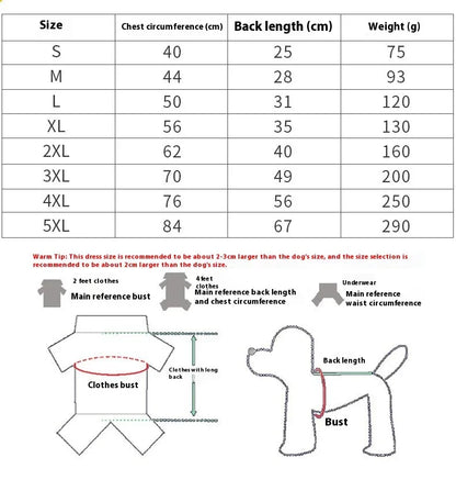 Fashion Dog Coat Clothes, Trendy Embroidered Dog Autumn and Winter Cotton Clothing, Pet Clothing, Thickened Warm Down Clothing