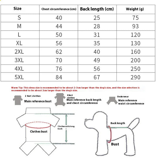 Fashion Dog Coat Clothes, Trendy Embroidered Dog Autumn and Winter Cotton Clothing, Pet Clothing, Thickened Warm Down Clothing