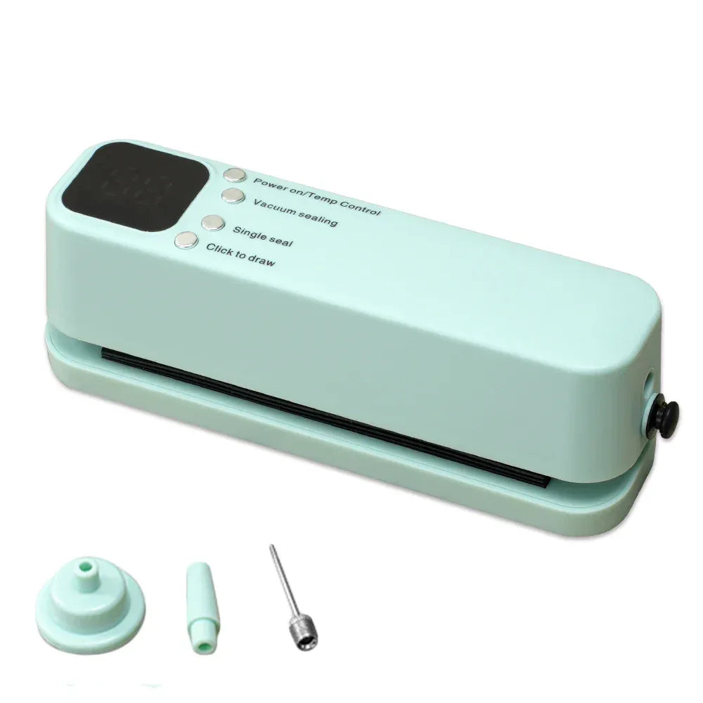 Vacuum Sealer Portable Mini Food Sealer USB Rechargeable Wireless Food Package Plastic Bags Automatic Vacuum Sealing Machine