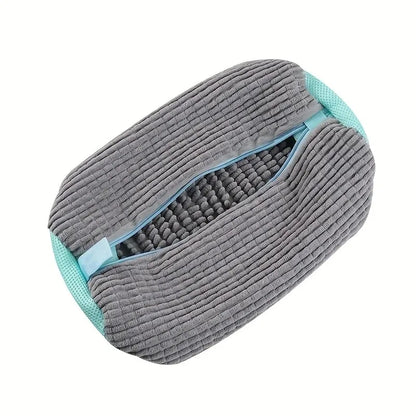 -Durable Shoe Washing Machine Bag for All ShoeTypes-Yellow with Blue Zipper,Ideal for Sneakers and Casual Shoes,Laundry Wash Bag