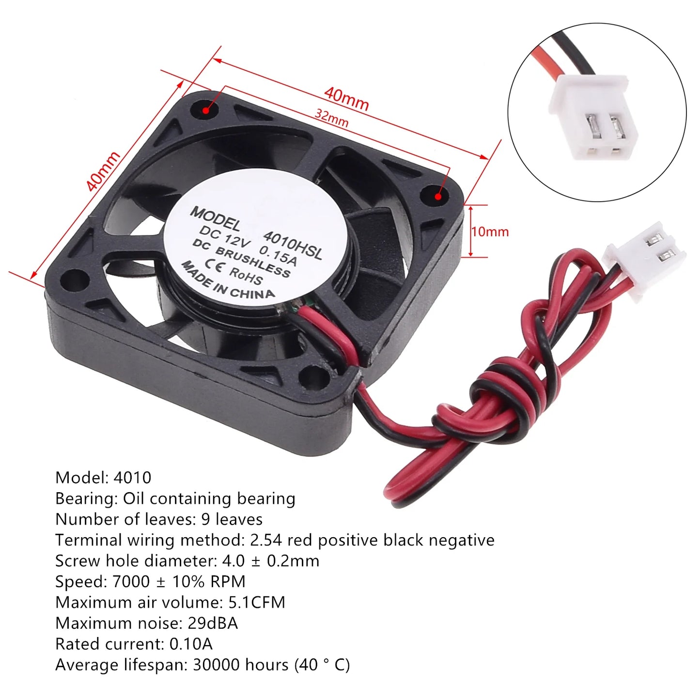 Silent DC12V Brushless Oil Content Cooling fan，for Power Supply Toy Chassis Multiple Sizes Available 2 3 4 5 6 7 8 9CM Silent