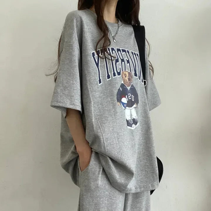 Cartoon Long Sleeve Tracksuits autumn Fashion Casual Sportswear Two Piece Pants Sets Female Large Size Women Suits 2024