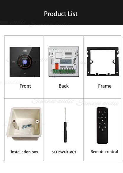 86 Background Music system Bluetooth-compatible HiFi Home Theater Stereo Sound Mini Wall Amplifier Panel M3 Ceiling Speaker sets