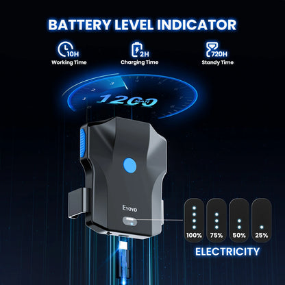 Eyoyo EY-032 Bluetooth Barcode Scanner Back Clip 1D 2D Bar Code Reader with Image Scanning For UPC Library Warehouse Inventory