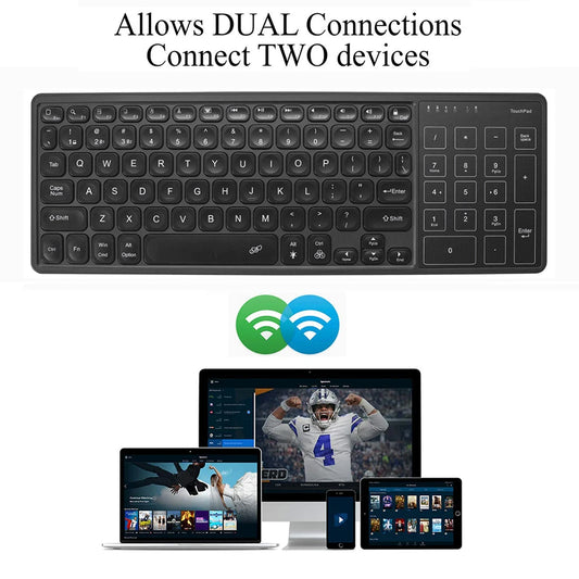Backlight Bluetooth Wireless Keyboard with Touchpad Ergonomic Keyboard For Android Windows Desktop Laptop PC TV Box 78 Keys