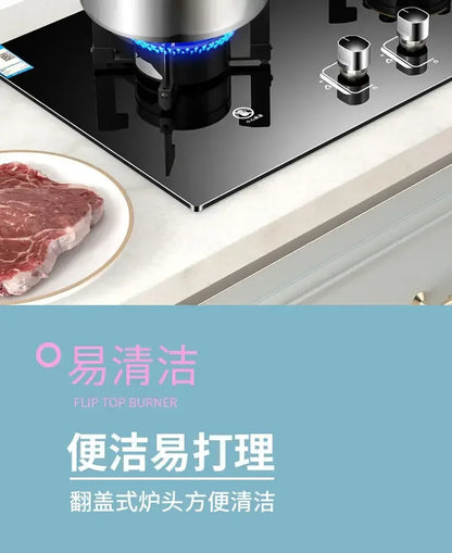 Household Built-in Double Stove Gas Stoves Table Kitchen Kitchens Cookers Countertops Cooker Home Recessed Top Cooktop Hob Panel