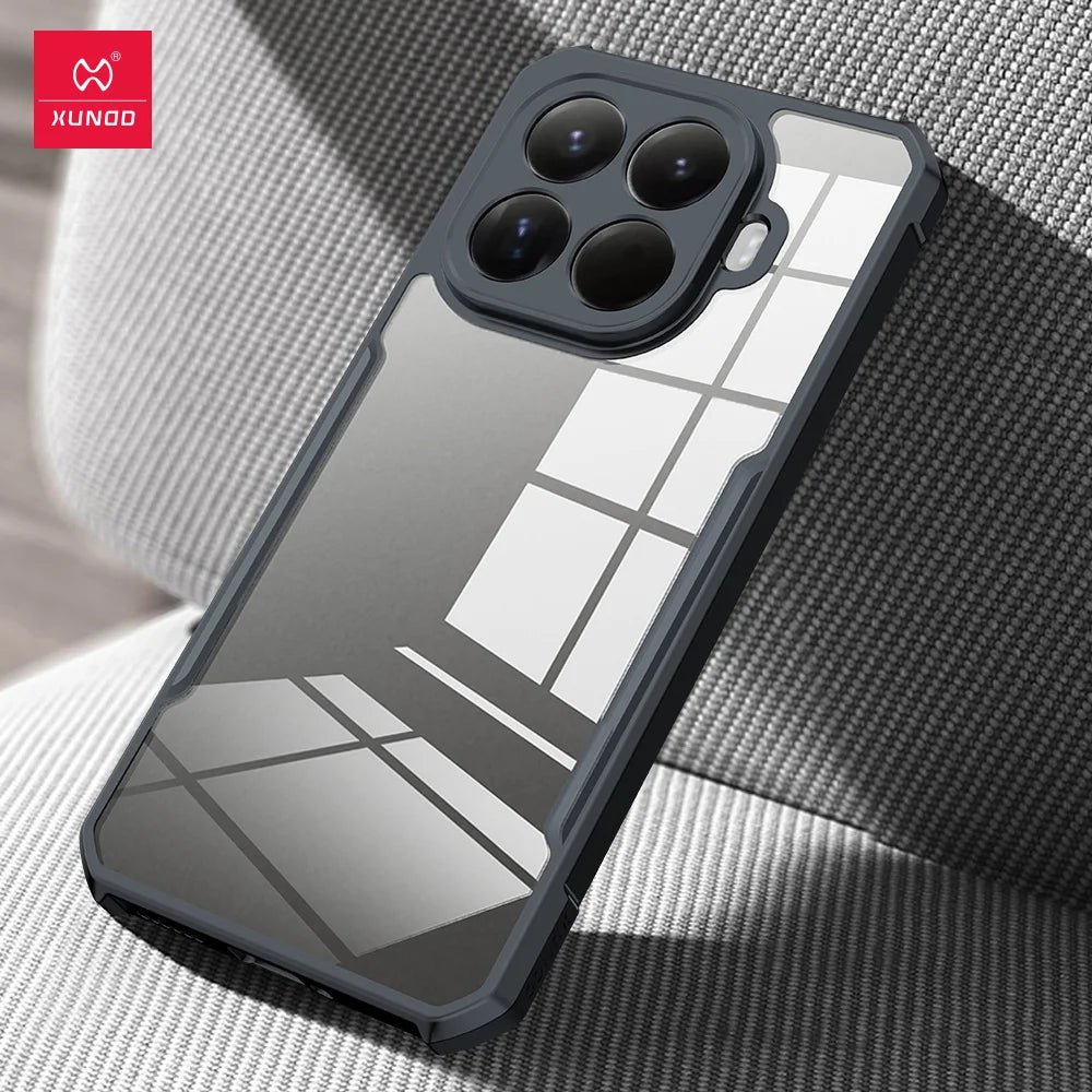 Xundd Phone Case For Xiaomi 15T Pro/15T Airbag Shockproof Back Transparent Cover with Camera Protection,Acrylic+TPU Hybrid Shell