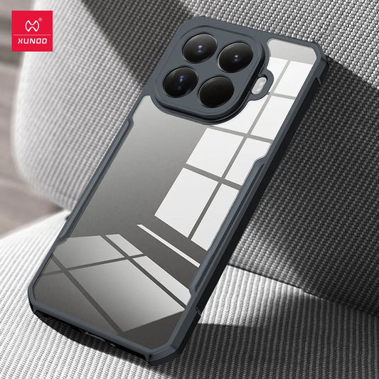 Xundd Phone Case For Xiaomi 15T Pro/15T Airbag Shockproof Back Transparent Cover with Camera Protection,Acrylic+TPU Hybrid Shell