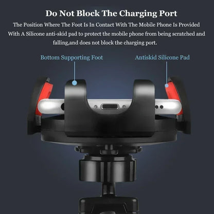 Universal Sucker Car Phone Holder 360° Rotation Windshield & Dashboard Mount Mobile Cell Support Bracket for Smartphones