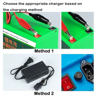 Rscrola 12V Lithium Battery, 40Ah Rechargeable 12V Batteries with Charger, for Sprayer,Children's Toy Car, Electric Blower,Scale