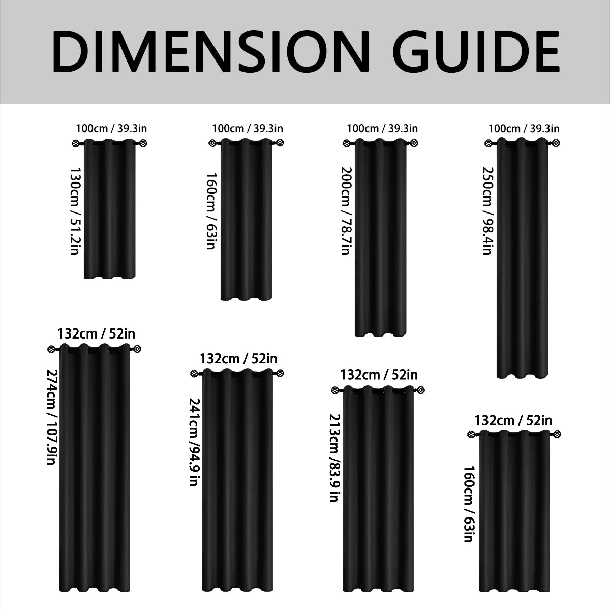 2panels Solid 100% Blackout Curtain - Curtains for Bedroom, Living Room Decor - UV Protection, Easy Sliding and Stylish Design