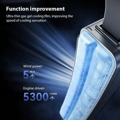 Wearable Waist Fan Belt Fan With PCM Cooling Strip 5000mAh Rechargeable Personal Fan 3 Speeds Large Air Volume Hands-Free