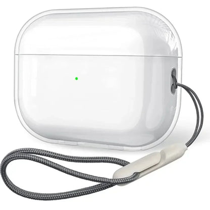 For Airpods 4 3 2 1 Pro Pro2 Pro 3 Soft TPU Earphone Case with Lanyard  Transparent Shockproof Cover Headphone Accessories