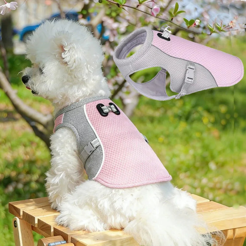 Dog Cooling Vest Dog Harness Cooler Jacket ,Reflective Breathable for Walking Dog Outdoor Camping and Hunting Training