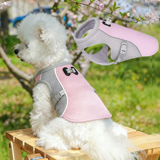 Dog Cooling Vest Dog Harness Cooler Jacket ,Reflective Breathable for Walking Dog Outdoor Camping and Hunting Training