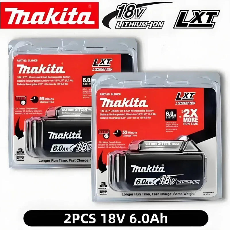 Makita 18V battery for Makita 18V power tools The 18V Makita BL1860B rechargeable battery can replace BL1850B LXT400
