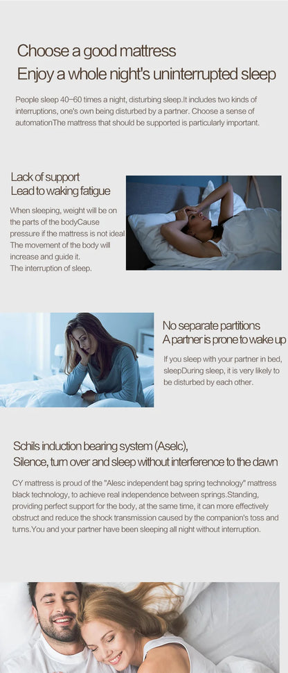 Natural latex independent spring 30cm mattress mute Simmons mattress super soft thickened