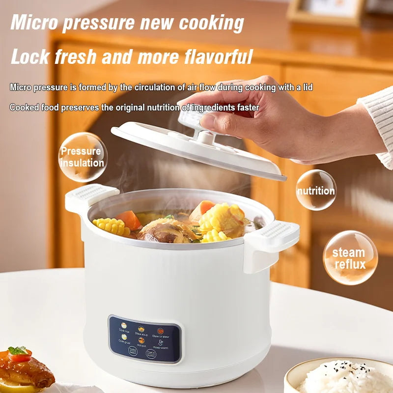 1.8L Micro Pressure Rice Cooker for 1-2 People, Multifunctional Household Hot Pot, Porridge, Soup, Electric Rice Cooker 220V
