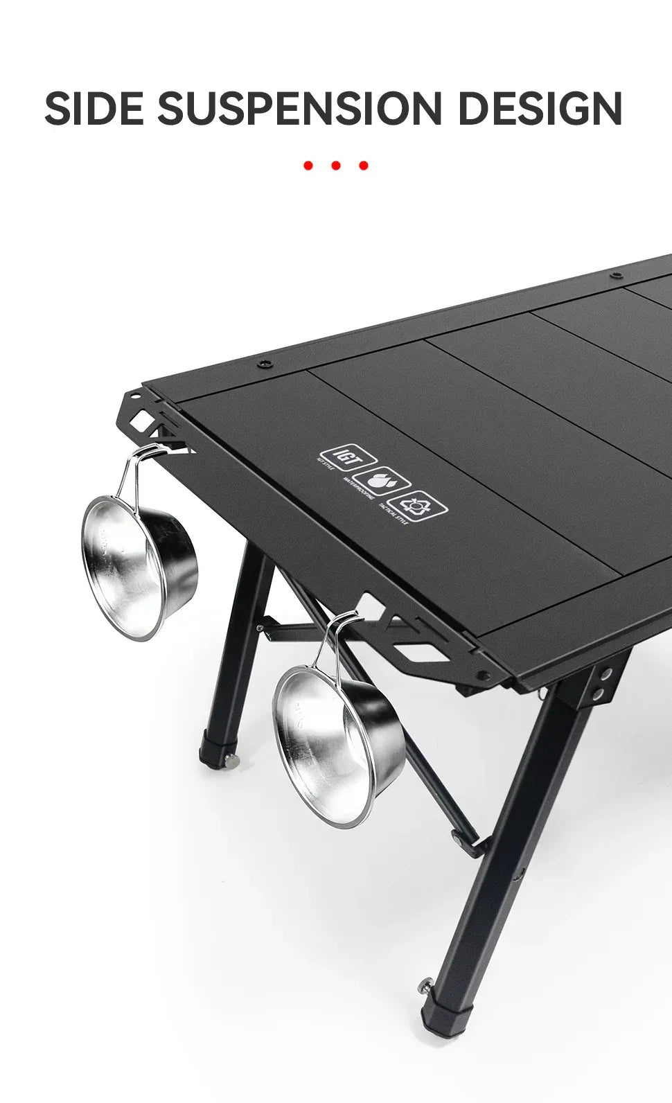 WESTTUNE Outdoor IGT Table IGT 5 Unit Aluminum Alloy Camping Table Portable Folding Desk for Picnic RV Trip Patio Backyard BBQ