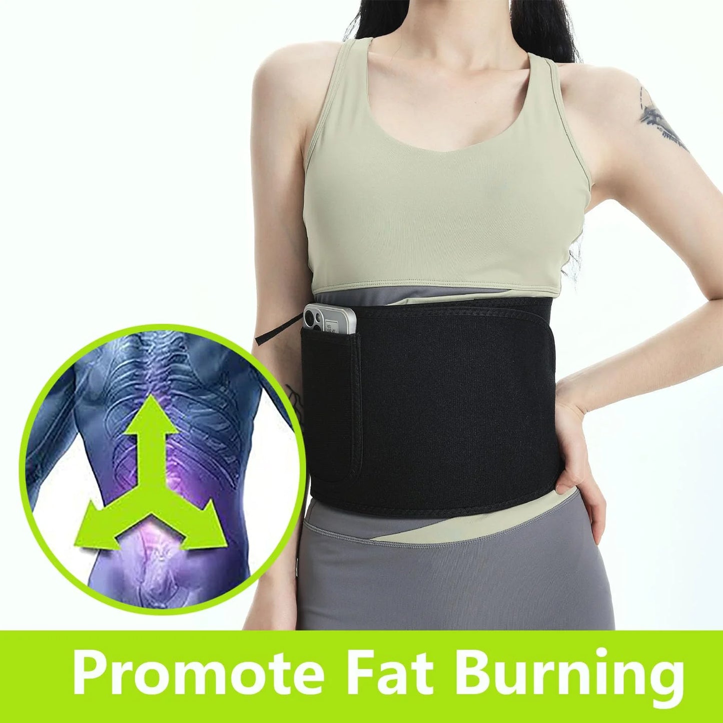 Waist Trainer Slimming Belt Men Gym Fitness Cincher Belly Control Corset Sweat Fat Burning Women Body Shaper Weight Loss