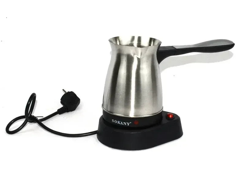 600W Turkish Electric Coffee Maker, 500ml Detached Italian Moka Pot, Stainless Steel Material, Arabic Portable Espresso Machine