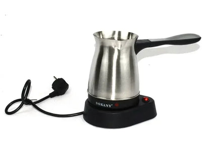 600W Turkish Electric Coffee Maker, 500ml Detached Italian Moka Pot, Stainless Steel Material, Arabic Portable Espresso Machine