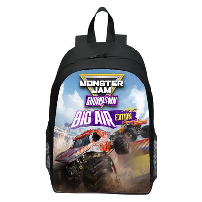 Monster Jam Truck Children's Backpack Primary School Backpack Kindergarten Backpack Male and Female Students