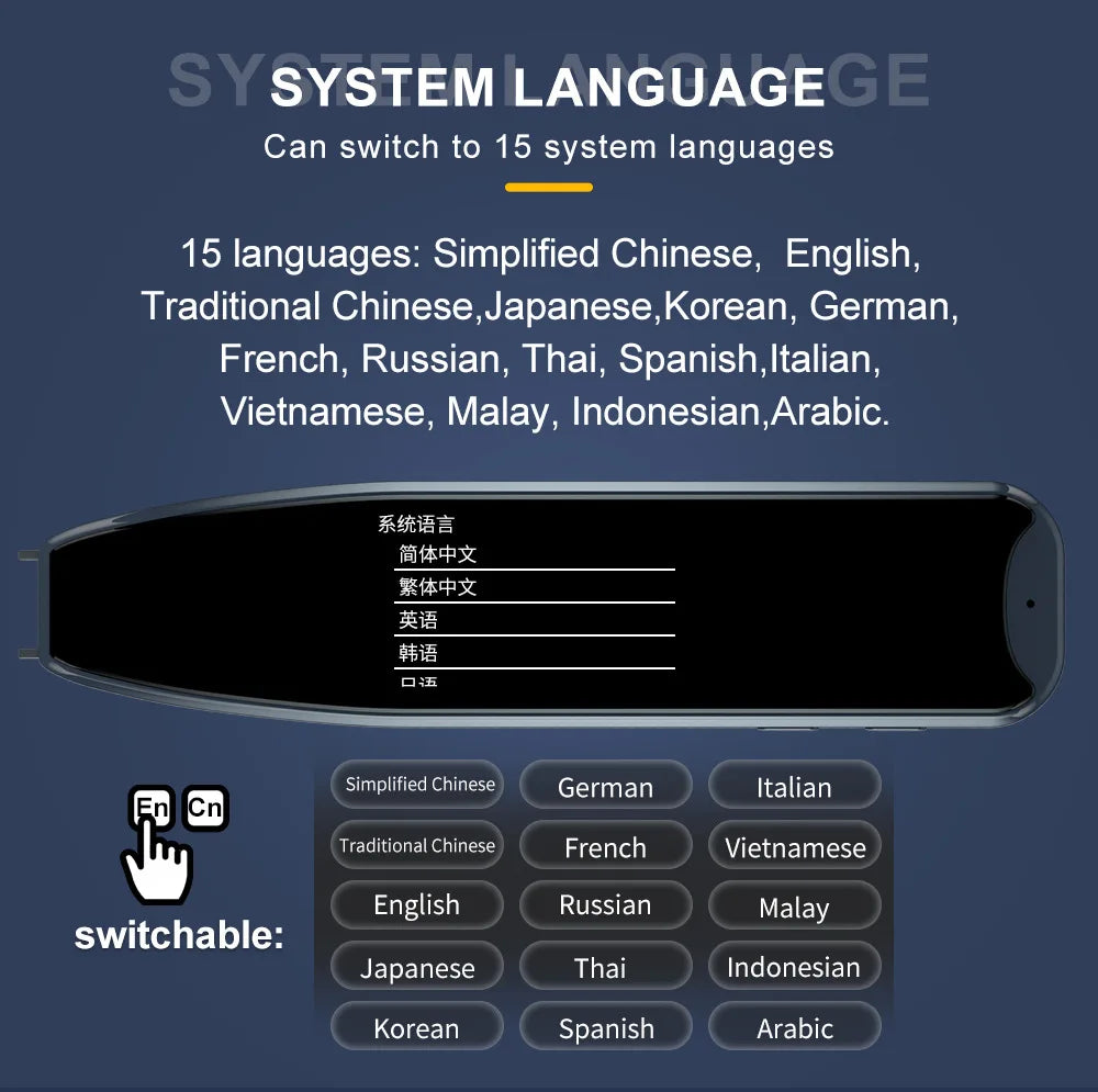 New MD22 Voice Translator Offline Scan Translation Pen  134 Voice Translation 9 OfflineTranslation Business Scanning Reading Pen