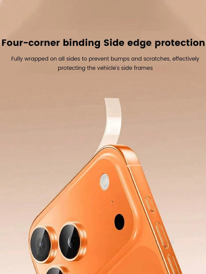 Pet Soft Film Curved Edge Fiber Glass Protective High-Definition Back Film 1 Piece for iPhone 17/17 Air/17 Pro/17 Pro Max, Anti-Scratch Transparent Film, Device Protective Layer + High-Definition Tpu Ultra-Thin Fiber Glass Ba