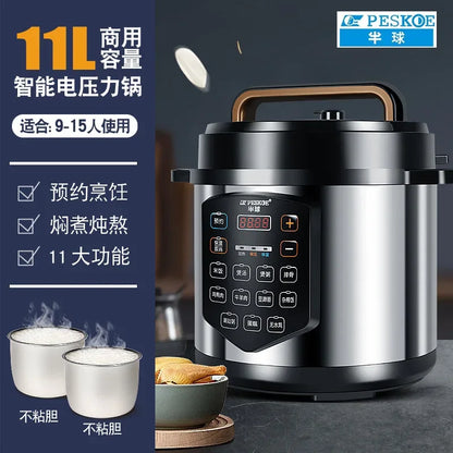 ‌13L Commercial Heavy Duty Pressure Cooker,Restaurant Grade Electric Steamer,Breakfast Buffet Auto Keep Warm Function