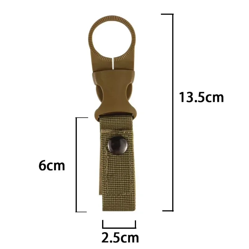3Pcs Outdoor Tactical Nylon Webbing Water Bottle Clip Multifunctional Climbing Clip Portable Water Bottle Quick Clip Clamp Clip