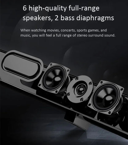 TV Echo Wall Bluetooth Speaker Separate Integrated 6 Horn Desktop Subwoofer 3.5 MM Audio Interface Stereo Sound Home Speakers