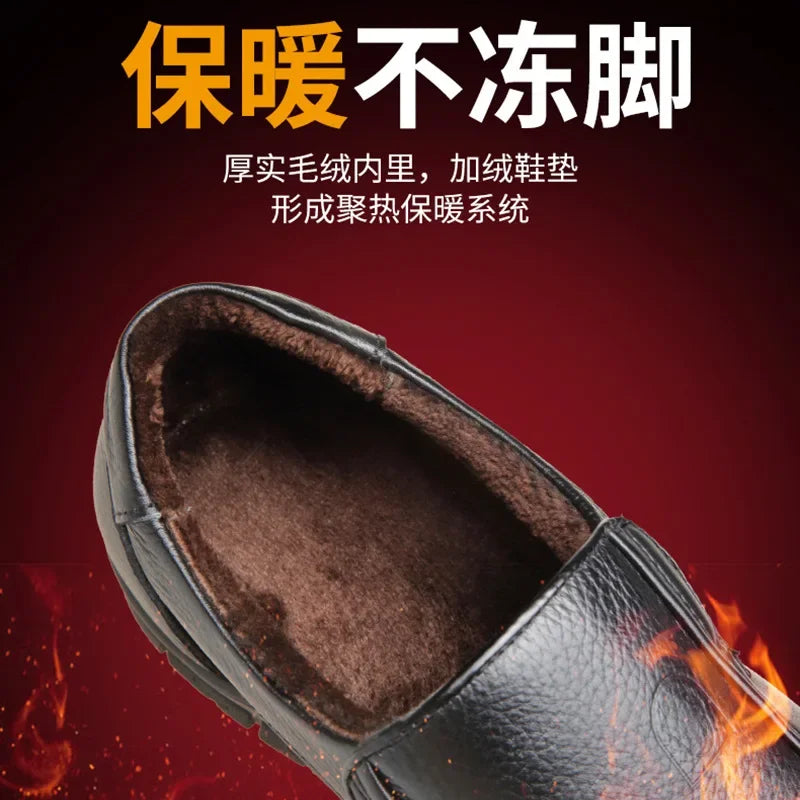 2026 Men's Shoes Genuine Leather Business Dress Leisure Middle-Aged and Elderly Dad's Shoes, Men's Leather Shoes 48 Size Summer