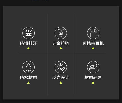 Outdoor Sports Running Fitness Mobile Phone Arm Bag Night Running Reflective Safety Wrist Bag Men and Women 6.5-Inch