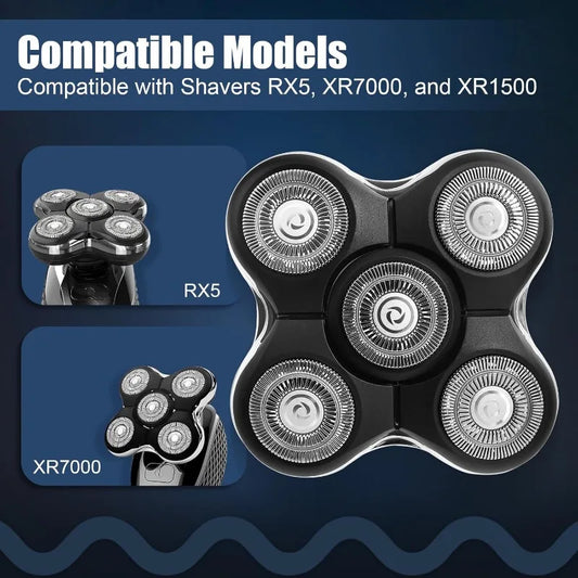 1/2/3Pcs Shaver Replacement Heads Compatible with Balder XR7000/XR1500/XR5 Head Shaver Model Electric Shaving for Bald Men by PDG ibma