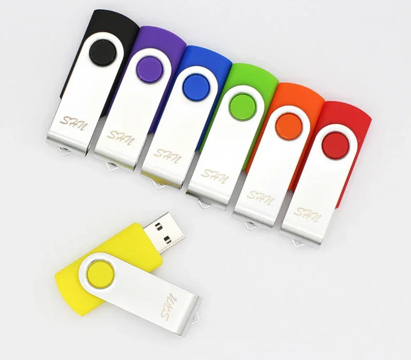 Usb Flash Drive Wholesale Custom LOGO Gift Thumb Colorful Metal Flash Drive Pendrive USB 2.0 3.0 1GB 2GB 4GB 8GB 16GB 32GB 64GB
