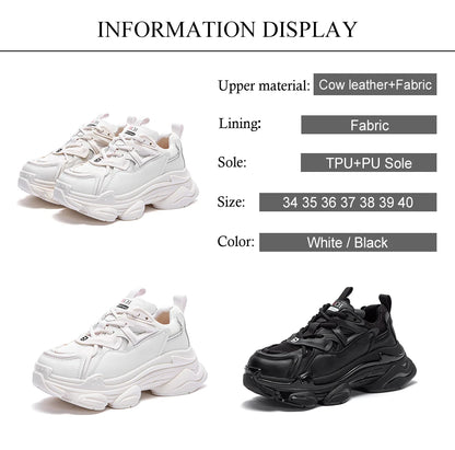 CH 2023 Women's Shoes Summer New Thick Sole Casual Sports Shoes Women's Lightweight Versatile Lace up Dad's Shoes
