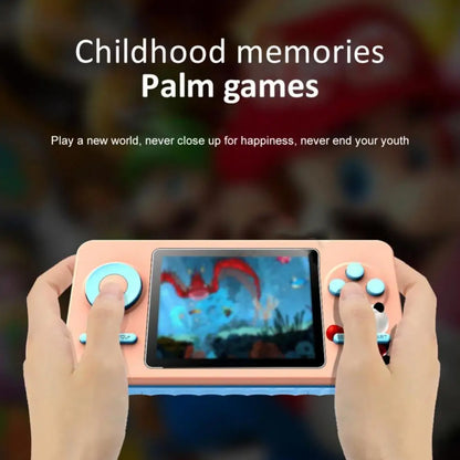 Mini Game Machine  Funny Long Battery Life Macaron Color  Large Screen Retro Video Game Console for Home
