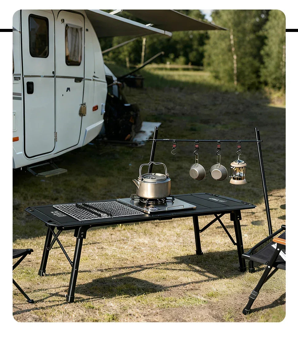 WESTTUNE Outdoor IGT Table IGT 5 Unit Aluminum Alloy Camping Table Portable Folding Desk for Picnic RV Trip Patio Backyard BBQ