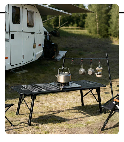 WESTTUNE Outdoor IGT Table IGT 5 Unit Aluminum Alloy Camping Table Portable Folding Desk for Picnic RV Trip Patio Backyard BBQ